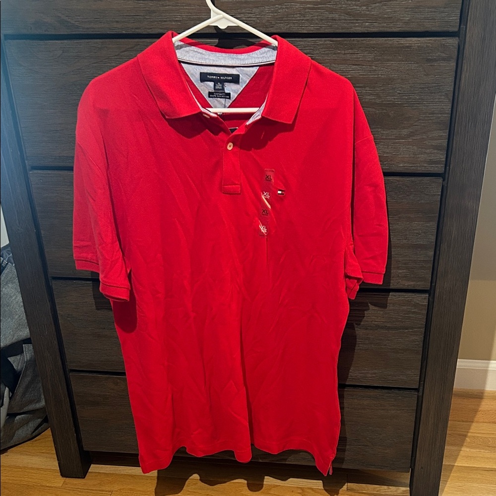 Tommy Hilfiger Vibrant Red Polo Shirt